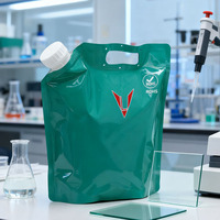 Pochettes souples personnalisées 5L en PE transparent avec bec verseur, qualité alimentaire, impression hélio, pour engrais, farine, aliments pour animaux, agriculture et industrie