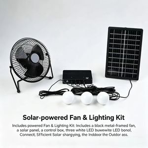 Complete Solar Energy Kit: 3 LED Bulbs & 5-in-1 USB Charger for Home, Camping & <b>Emergency</b> <b>Lighting</b> FM-004 Solar-Powered Fan Effi - Product Image 3