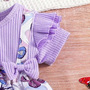 Conjunto Adorable para Bebés Niñas Recién Nacidas de 0 a 18 Meses, Mameluco de Manga Corta con Cierre de Botones a Presión, Suministro ODM - Product Image 6