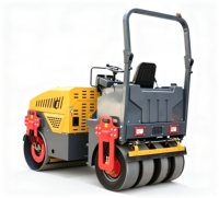 Rouleau compresseur routier combiné entièrement hydraulique DR4000R de 4 tonnes, tambour avant en acier, roues arrière en caoutchouc, moteur diesel 49 CV, compacteur d'asphalte