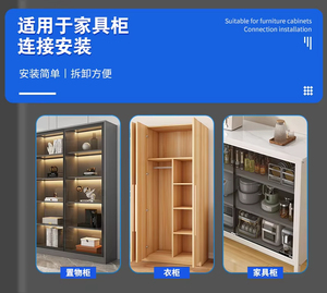 Modern Iron Wood <b>Corner</b> Connector Heavy Duty Metal Angle <b>Bracket</b> GS020502 <b>for</b> Furniture Cabinet Shelving Joint Support - Product Image 6