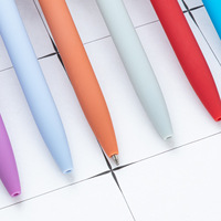 Stylo à colle à action par pression, couleur macaron, en plastique, largeur d'écriture 1,0 mm, logo imprimable, stylo promotionnel pour hôtel et conférence