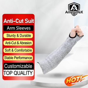 Mangas de Seguridad Personalizables de Nivel 5 en Gris, con Orificio para el Pulgar, Material HPPE, Anti-Corte, Reducción de Impactos, para Uso Industrial en Exteriores - Product Image 1