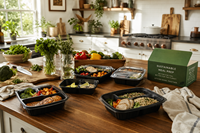 Supermarchéalimentaire à emporter pour emporter des frais Emballage de préparation de repas Boîte à emporter 3/4/5 compartiments