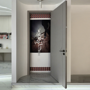 ประตูไม้เนื้อแข็งคุณภาพดีสำหรับภายในบ้าน พร้อมวงกบ ประตูห้องนอน ประตูแบ่งห้อง ประตูไม้สำหรับบ้าน - Product Image 1