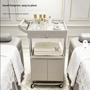 Multifunctional Beauty Salon Trolley Floor <b>Standing</b> Storage Cart Moisture Proof Stable Utility Pushchair for Barbershop Manicure - Product Image 4