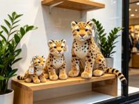 Peluche de puma réaliste, douce et moelleuse, jouet animal sauvage, cadeaux touristiques pour le zoo, vente en gros personnalisée