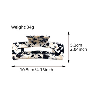 Pinza de <span class=keywords><strong>Pelo</strong></span> Personalizada DD con Logotipo, Pinza de <span class=keywords><strong>Pelo</strong></span> Rectangular Grande de Acetato de 10.5 cm, Accesorios para el Cabello de Mujer - Product Image 5