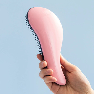 <span class=keywords><strong>Peigne</strong></span> à cheveux en plastique ABS de haute qualité, rose clair, petit et grand, pour femmes, avec logo, brosse à cheveux pour salon - Product Image 2