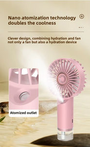 Mini humidificateur portable rechargeable, ventilateur portatif pour usage extérieur - Product Image 3