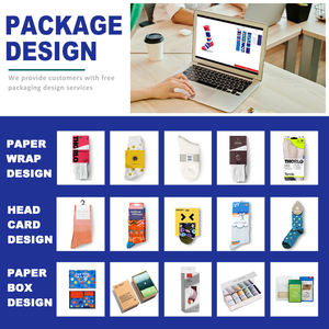 Fabricant de chaussettes personnalisées avec logo tricoté, fleurs, chaussettes <span class=keywords><strong>en</strong></span> coton personnalisées pour hommes, maquette et design gratuits - Product Image 6