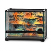 Terrarium en verre pour reptiles, vivarium ventilé à ouverture frontale en acrylique, habitat pour dragons barbus, geckos, serpents, lézards