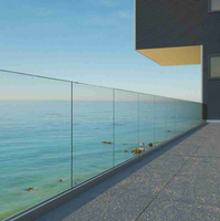Pour Superhouse balustrade en verre sans cadre en alliage d'aluminium U Channel porte et fenêtre en verre trempé pour balcon