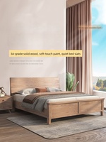 Lit plateforme de rangement en bois massif moderne en gros, taille king size et queen size, avec cadre personnalisable pour meubles de maison