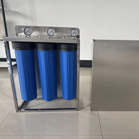 Système de filtration d'eau pour toute la maison Big Blue 20 pouces à 3 étapes avec armoire en acier inoxydable de qualité 304 pour l'eau de puits domestique