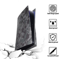 Plaques de Camouflage grises, couverture de coques, pour PS5, édition disque, plaque de protection, plaque de remplacement avec évent
