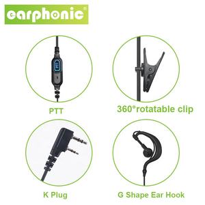 Casque radio bidirectionnel EARPHONIC avec micro, écouteur pour <span class=keywords><strong>talkie</strong></span>-<span class=keywords><strong>walkie</strong></span> avec PTT pour la gestion des parcs (plastique et métal) - Product Image 2