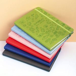 Cheap Bulk Custom A5 Leather Hardcover Diary Notebook 100 Sheets Logo Embossed Cover Gift School - Product Image 1