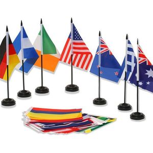 Promotional Premium Custom Nylon Plastic Base Polyester Mini Country National Office Desk Table <b>Flags</b> - Product Image 2