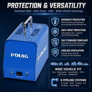 เครื่องตรวจจับรอยรั่วควันแบบพกพา UDIAG ALT200 สำหรับยานยนต์ เครื่องทดสอบรอยรั่ว EVAP พร้อมปั๊มในตัว ตรวจจับควันเร็วภายใน 5 วินาที โหมดคู่ 12V สำหรับรถยนต์และรถบรรทุก - Product Image 5
