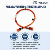 Kabel Sambungan Baterai Lug Tembaga Arus Tinggi Kustom dengan Isolasi PBT/Karet/PTFE IP67 untuk OEM Elektronik Otomotif