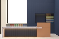 Vitrine à bijoux sur mesure Retron, style scandinave minimaliste, conception ouverte, écologique, en chêne massif, acrylique mat, LED