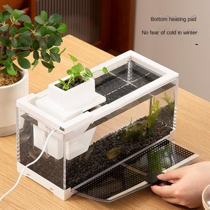 Acquario da Tavolo Tropicale Compatto per Guppy e Gamberetti con Riscaldamento Silenzioso e Filtrazione, in Plastica Ecologica - Product Image 2