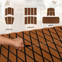 Feuilles de mousse Eva synthétique brossées noires utilitaire doux Marine Ponton Decking bateau plancher Waterplay artisanat accessoires