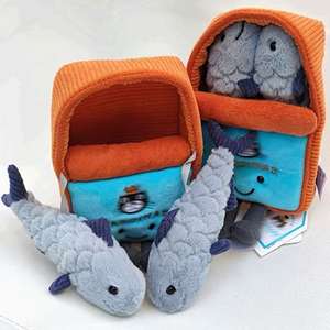 Nuevo <span class=keywords><strong>Piscis</strong></span> enlatado Jelly Cat Sardine muñeco de peluche de cumpleaños para niños juguete de peluche con relleno de algodón PP - Product Image 2