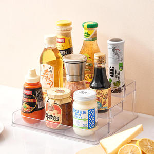 Étagère de rangement d'épices en acrylique transparent organisateur d'assaisonnement à <span class=keywords><strong>3</strong></span> <span class=keywords><strong>niveaux</strong></span> organisateur d'épices pour armoires de cuisine - Product Image 1