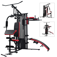 Máquina Multifuncional de Gimnasio en Casa, Equipo de Ejercicio de Fuerza y Pesas, Equipo de Ejercicio de Dominadas, Multi 3 Estaciones de Gimnasio, Máquina Smith