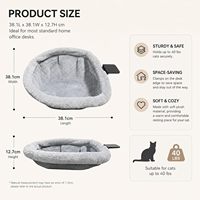 Hamac-nid suspendu pour chat en peluche, idéal pour les bureaux d'ordinateur et les rebords de fenêtre, avec support de suspension – Le best-seller