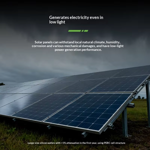 Panneau solaire HJT PERC demi-cellule tout noir double vitrage de classe 200-580W, module de production d'énergie photovoltaïque connecté au réseau - Product Image 4