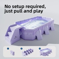 YK2026-9 Faltbarer Rechteckiger Aufblasbarer Schwimmpool für Babys und Kinder Umweltfreundliches PVC-Material Individuelle Farbe für den Außenbereich