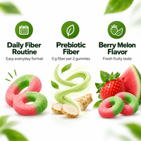 Anneaux de Gommes de Fibres Prébiotiques, Complément Alimentaire de Fibres, Saveur Baies et Melon, Nutrition Adulte, Fournisseur en Gros OEM ODM Marque Privée