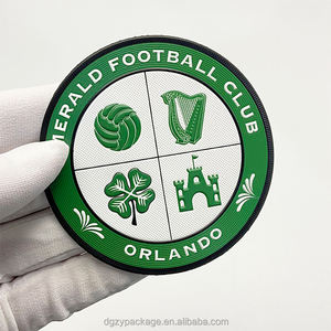 Insigne en silicone personnalisé en plastique Tpu de l'équipe de football de clubs de sports écussons de logo en relief impression 3d presse à chaud Tpu patchs - Product Image 1