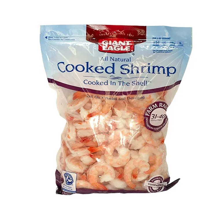 Factory price customized Eco-Friendly Laminated Plastic Frozen Food Plastic Bag For Seafood