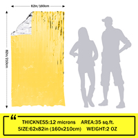 Vente en gros d'accessoires de camping en plein air, couverture thermique pliable de secours, survie, urgence et randonnée
