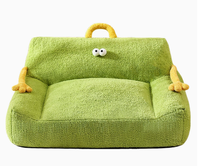 Coussin pour chien respirant et rafraîchissant en polaire flocon de neige toutes saisons avec soutien du cou pour chiens de petite et moyenne taille