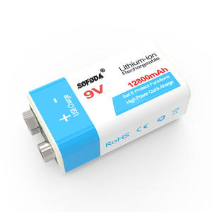 USB перезаряжаемый 9 В 12800 мАч литий-ионный аккумулятор для мультиметров беспроводные микрофоны медицинские устройства - Product Image 1