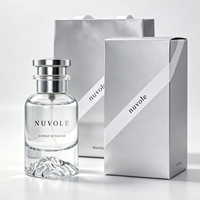 Flacons de parfum vides personnalisés transparents 30ML 100ML, flacon de parfum de luxe transparent 50ml avec fond volcanique montagneux et boîte