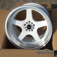 F99855 Logo personnalisé 5 trous rayons plat profond 18 pouces 5X114.3/120 5X100/108 74.1 jantes en alliage de course blanches jantes de voiture pour BMW Porsche