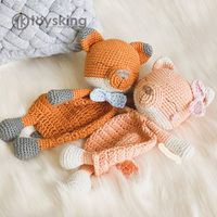 Crochet renard Lovey Amigurumi jouet couette couverture cadeau pour enfants Kawaii bébé cadeau doux tricoté renard couette sécurité jouets