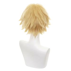 Peluca al por Mayor para <span class=keywords><strong>Cosplay</strong></span> de Chainsaw Man, 30cm, Corta, Rubia, de <span class=keywords><strong>Denji</strong></span>, Pelo Sintético de Anime Resistente al Calor - Product Image 6