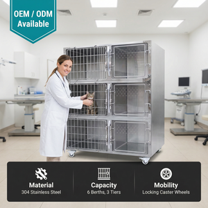 Прочная складная металлическая клетка-вольер для собак и кошек, большой размер, с двойной дверцей, съемным поддоном, для использования в помещении и на улице - Product Image 6