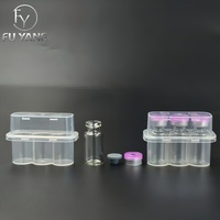 Étui de voyage écologique pour poudre lyophilisée, 3 compartiments, 3 ml, kit complet avec étui en PP, flacons en verre, bouchons en aluminium et joints en butyl, OEM
