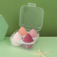 Ensemble de 4 éponges à maquillage super douces avec logo personnalisé, de haute qualité, sans latex