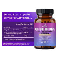 Capsules d'Urolithine A sur mesure à prix d'usine Qbioflex – Formule anti-âge pour les soins de la peau, compléments alimentaires végétaliens