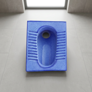 Casserole accroupie en céramique bleu ciel rustique Orissa-Toilette de WC de qualité d'exportation au meilleur prix FOB de l'Inde - Product Image 4