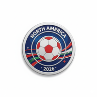 Vente en gros 2026 Souvenirs d'événements sportifs d'Amérique du Nord, aimant de réfrigérateur en aluminium métallique imprimé en 3D avec logo personnalisé pour les cadeaux des fans de sport